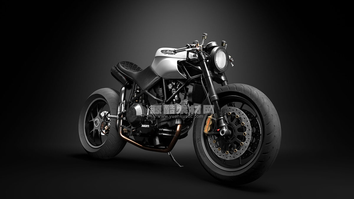 杜卡迪模型摩托车模型Ducati模型C4D模型下载