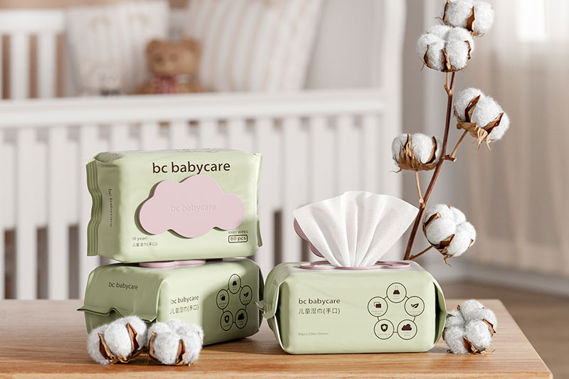 C4D工程-婴儿棉柔巾场景渲染工程婴儿湿巾模型C4D模型下载