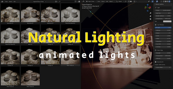 Blender预设-真实自然环境灯光投影预设 Natural Lighting v2.5
