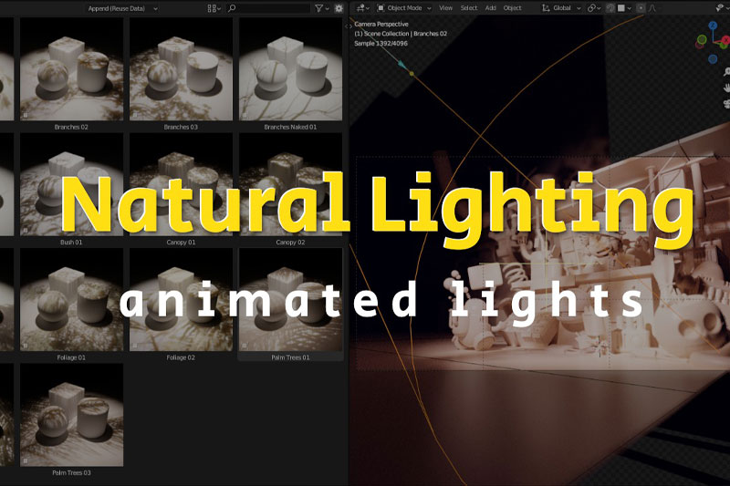 Blender预设-真实自然环境灯光投影预设 Natural Lighting v2.5