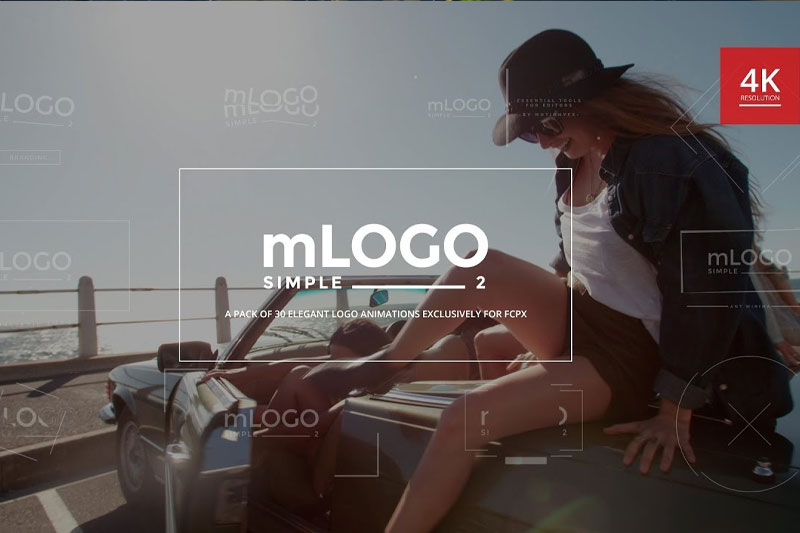 FCPX插件-30组简约标志LOGO展示动画预设 MotionVFX mLogo Simple 2