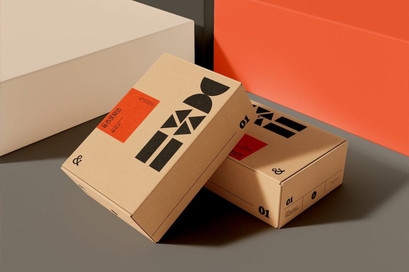 快递包裹箱子样机素材 Mailing Boxes Mockup