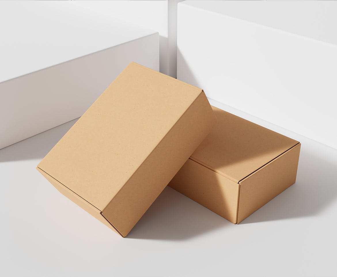 快递包裹箱子样机素材 Mailing Boxes Mockup