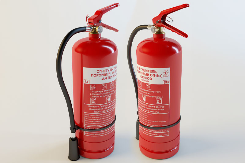 干粉灭火器模型消防器材模型C4D模型下载