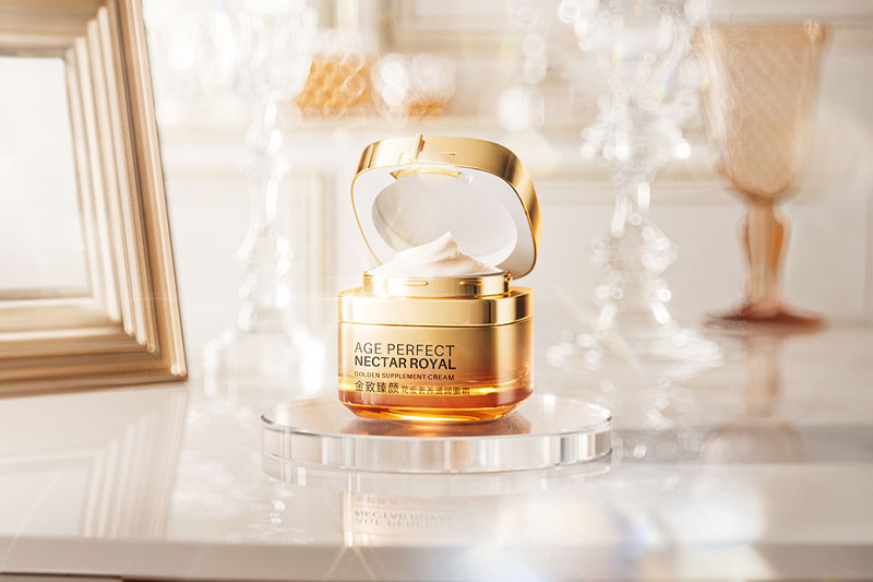 C4D工程-花蜜面霜化妆品场景渲染工程化妆品模型C4D模型下载