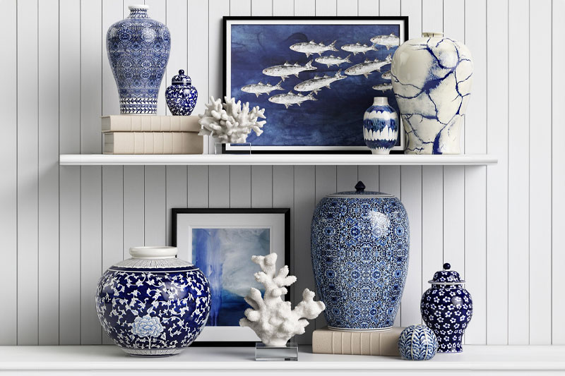 青花瓷花瓶模型装饰花瓶模型C4D模型下载