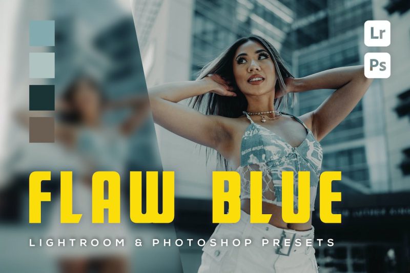 6个潮流暗色调网红照片后期处理LR和PS预设 6 Flawblue Lightroom and Photoshop Presets