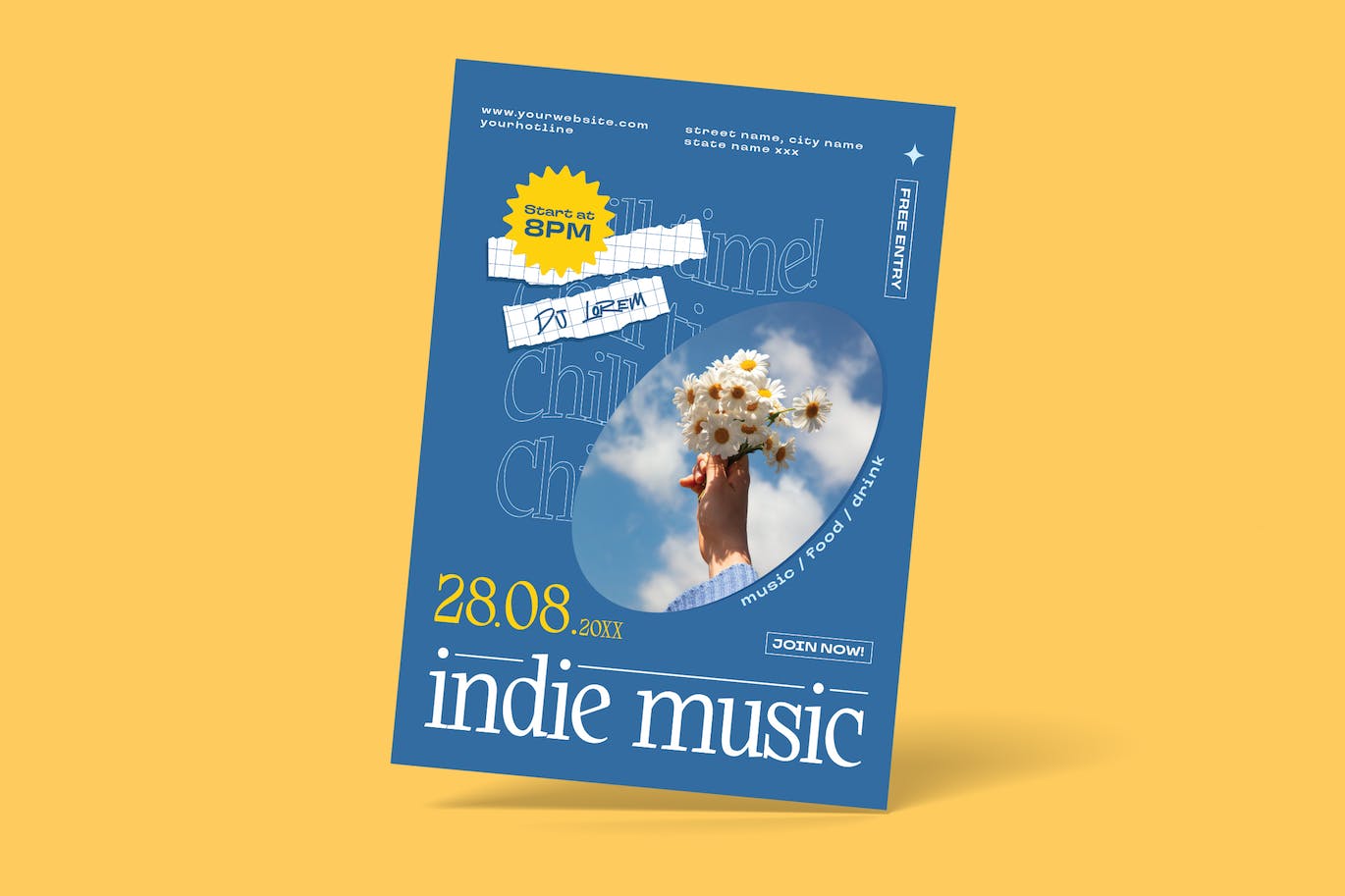 独立音乐传单设计素材 Indie Music Flyer