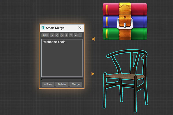 3DS MAX插件-多模型导入合并工具 Smart Merge v2.13