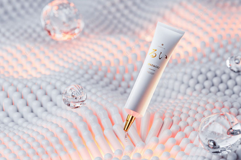 C4D工程-眼霜科技场景渲染工程产品场景工程化妆品C4D模型下载