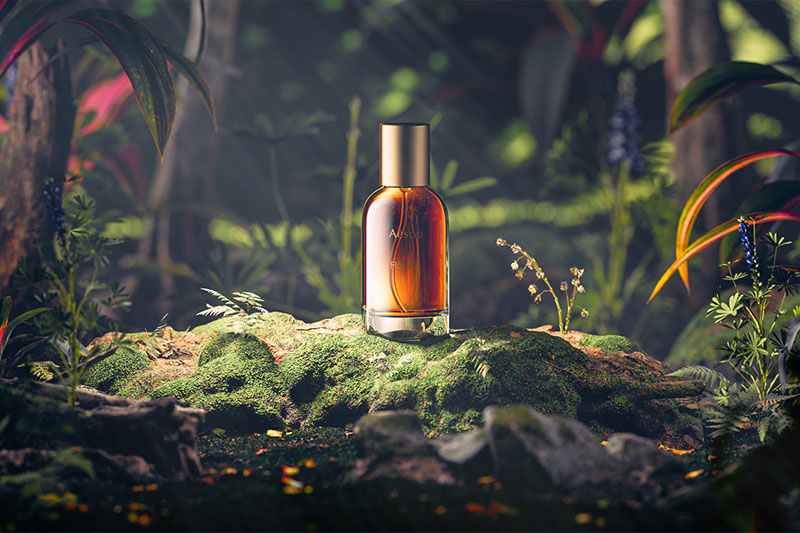 C4D工程-森林草地精油场景渲染工程森林场景模型C4D模型下载