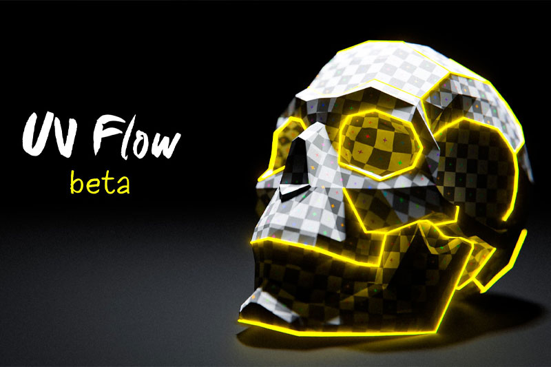 Blender插件-高效贴图展UV插件 UV Flow v0.9.2