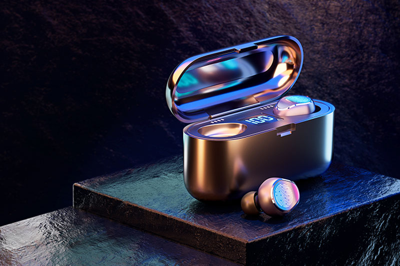 C4D工程-无线蓝牙耳机场景渲染工程蓝牙耳机C4D模型下载