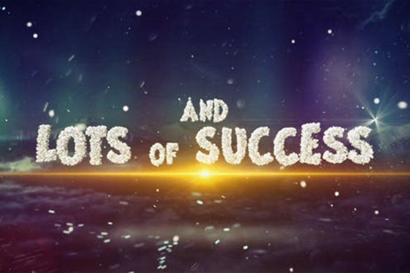 AE模板-新年文字祝福标题粒子飘散动画开场片头动画 Magic Snowflakes Wishes 2024