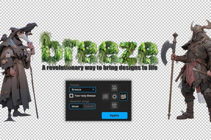 AE脚本-快速制作微风摇曳摆动波浪动画效果工具 Breeze v1.0 + 使用教程