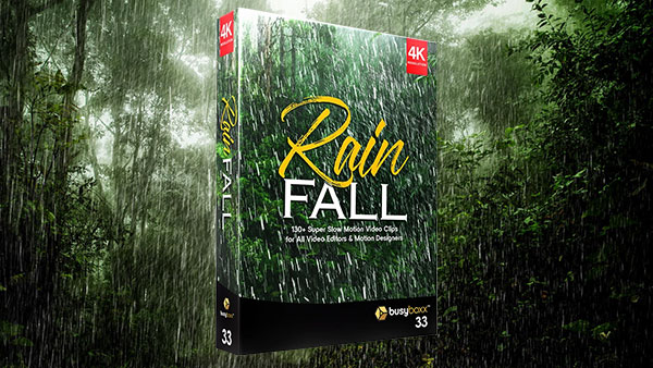 4K视频素材-133个雨珠水滴雨落下雨特效素材 BBV33 Rain Fall