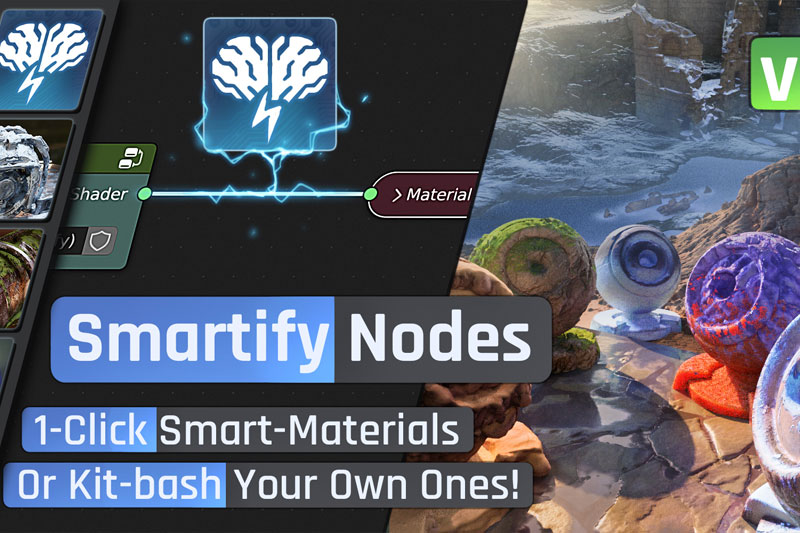 Blender插件-智能效果材质场景概念设计程序资产 Smartify Nodes v1.04
