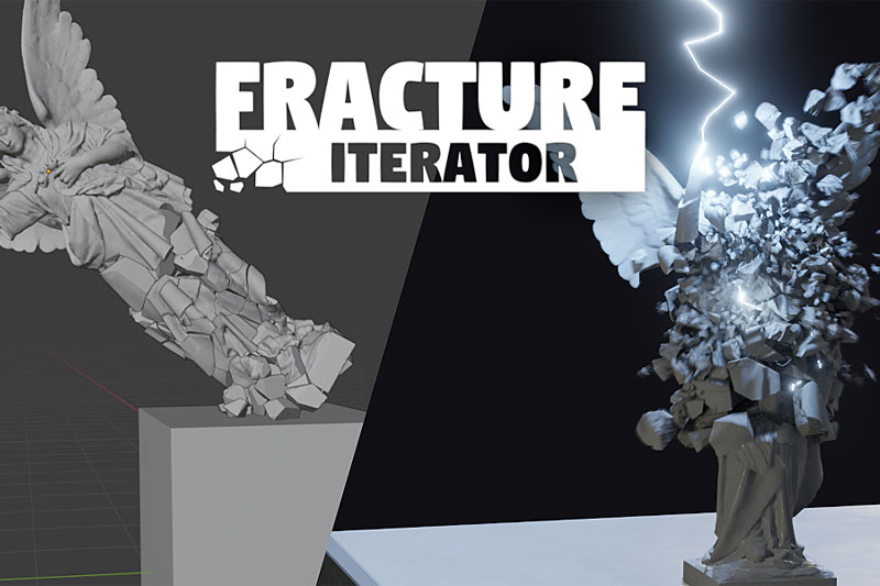 Blender插件-制作三维模型破裂破碎效果插件 Fracture Iterator v1.5.1