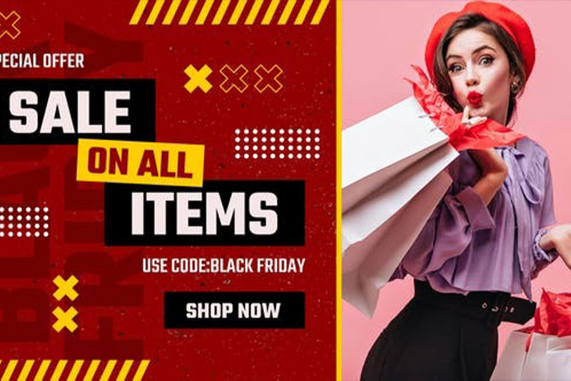 PR模板-时尚都市图文幻灯片展示介绍动画 Black Friday Sale Slider Promo