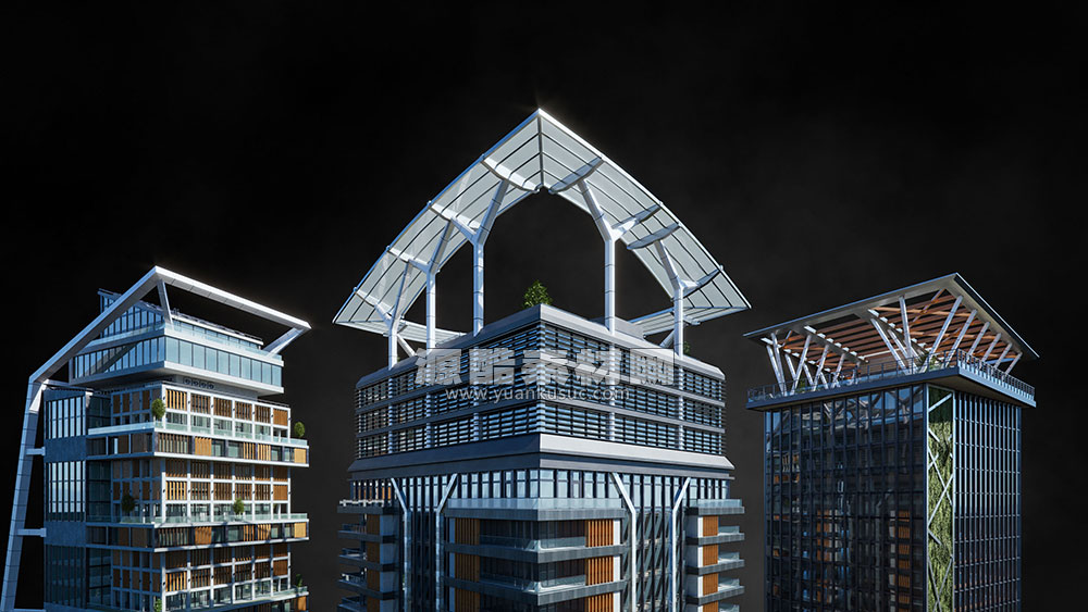 新旧金山城市建筑3D模型楼房模型建筑模型Kitbash3D Neo SanFrancisco