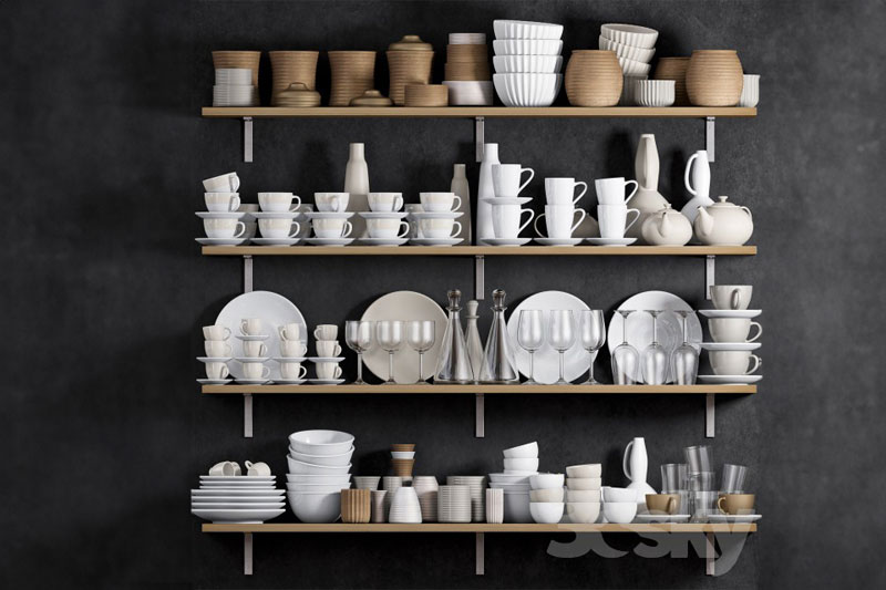 C4D模型-碗模型杯子模型盘子餐具模型C4D模型下载