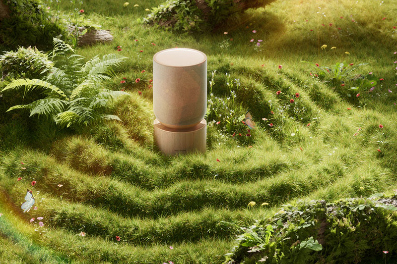 C4D工程-B&O音响场景渲染工程草地场景模型音响C4D模型下载