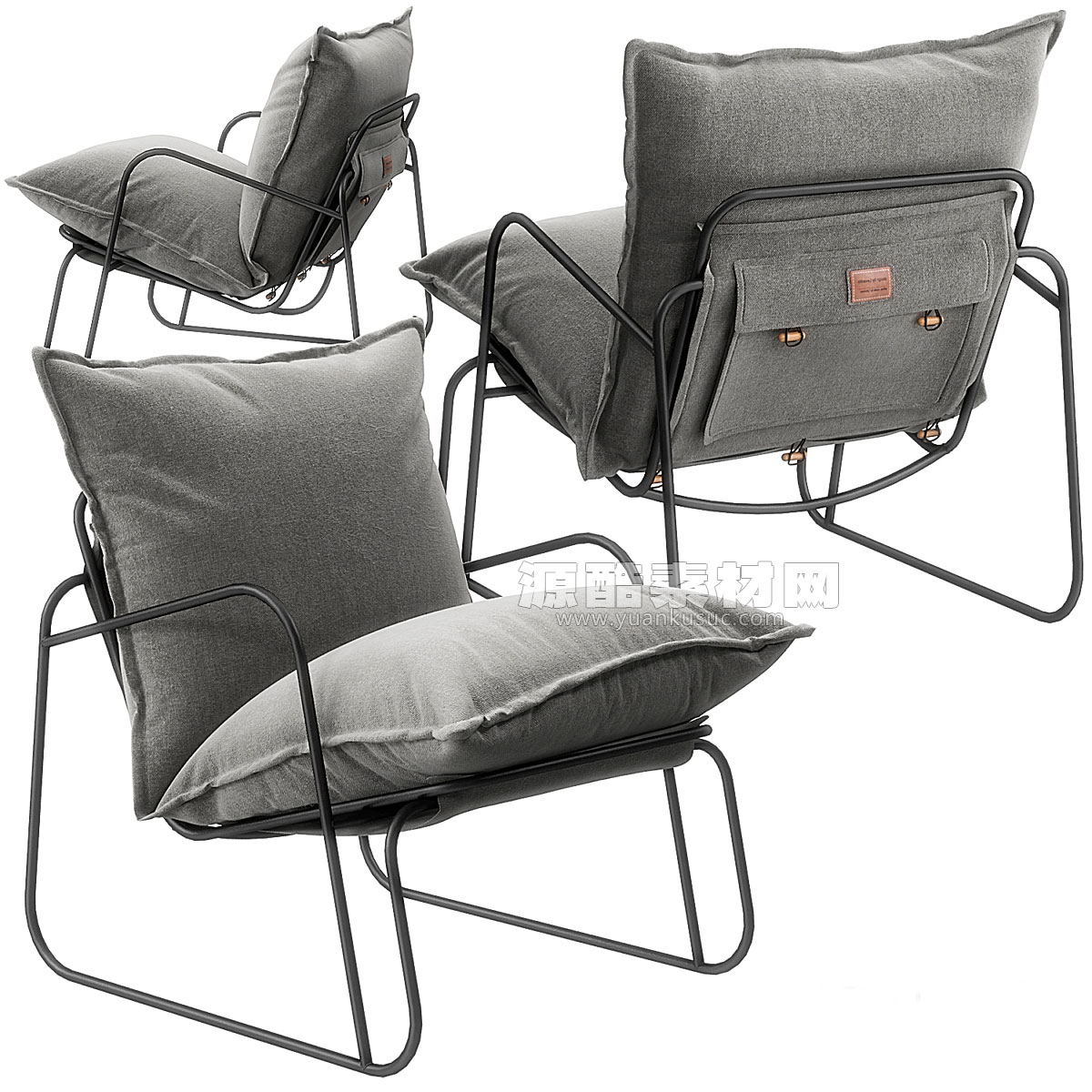 C4D模型-椅子模型靠背椅模型家具C4D模型下载