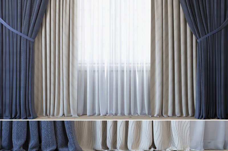 C4D模型-窗帘模型家具模型C4D模型下载