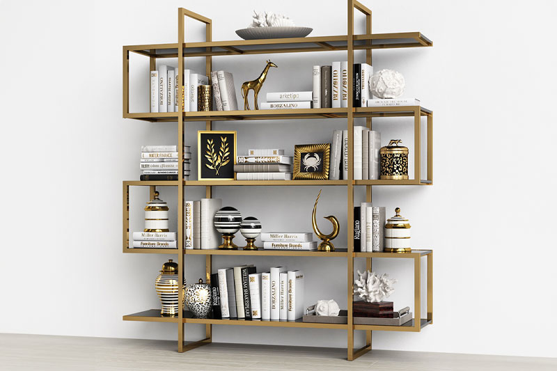 C4D模型-书本书籍模型书架模型长颈鹿摆件模型C4D模型下载