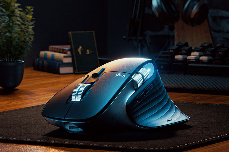 C4D工程-罗技MX Master3鼠标场景渲染工程罗技鼠标模型C4D模型下载