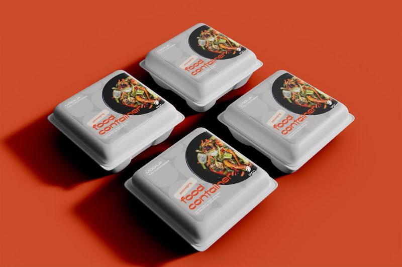 外卖食品快餐盒样机素材 Takeaway Food Container Mockup