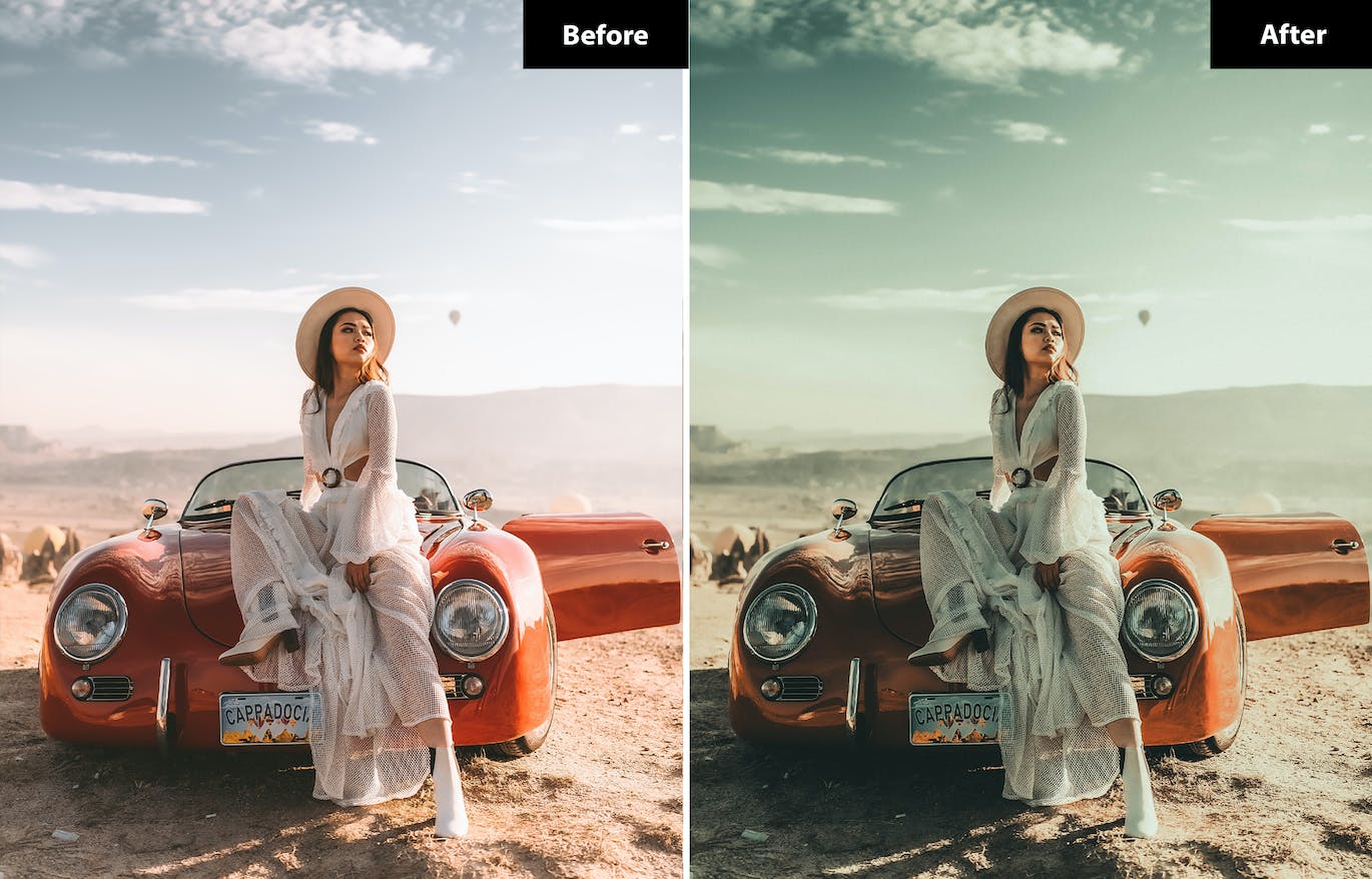 6个淡绿色色调照片效果处理LR和PS预设 6 Ecru green Lightroom and Photoshop Presets