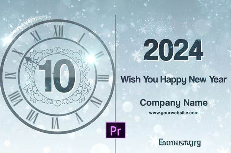 PR模板-2024新年10秒倒计时动画 New Year Countdown 2024 – Premiere Pro