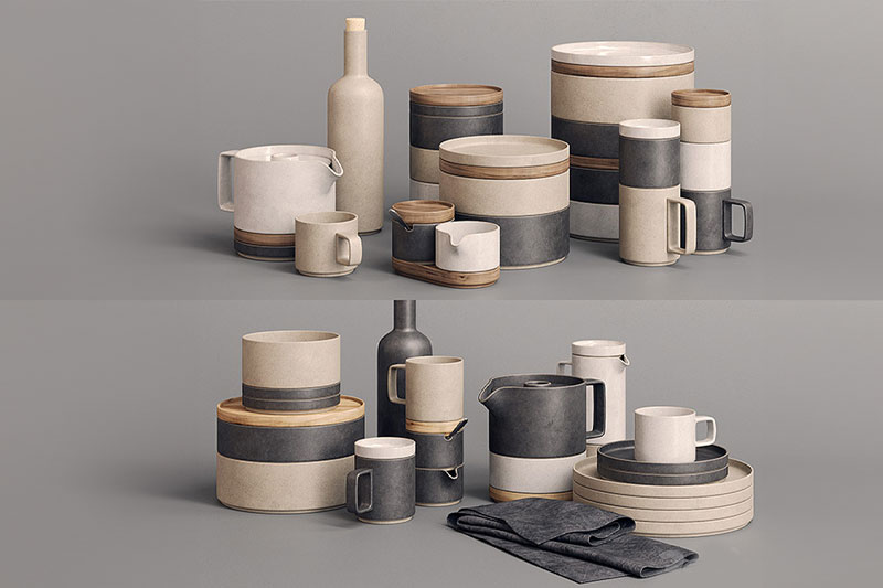 陶瓷器皿模型陶罐模型C4D模型下载