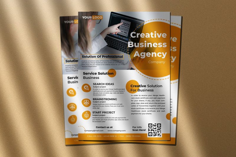 创意机构传单设计素材 Creative Agency Flyer