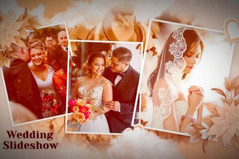 AE/PR模板-水墨风浪漫婚礼幻灯片动画 Ink Wedding Slideshow