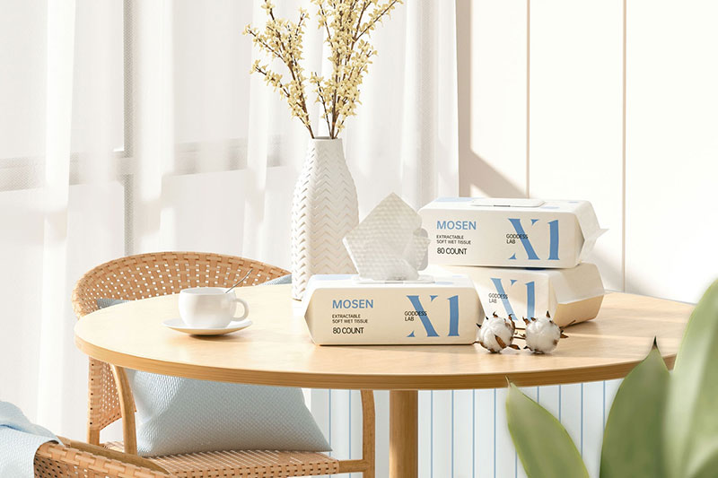 C4D工程-棉柔巾湿巾场景渲染工程室内场景模型湿巾C4D模型下载