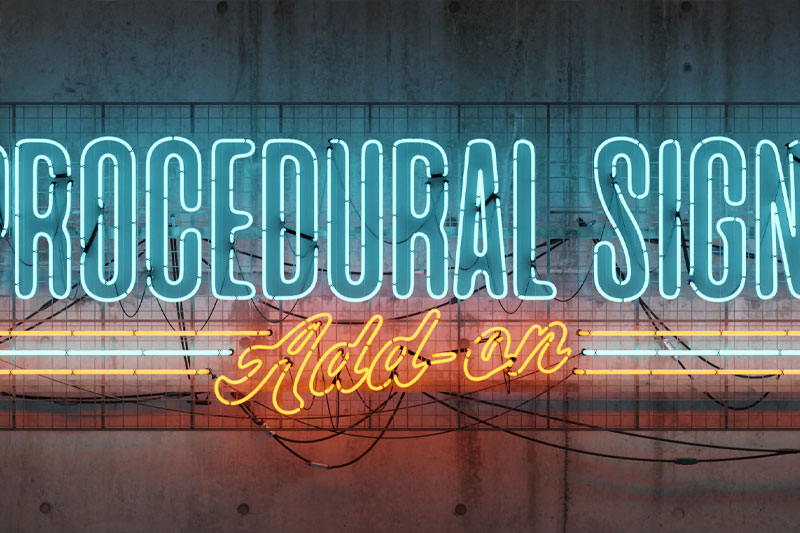 Blender插件-霓虹灯发光招牌生成器 Procedural Signs v1.0.0