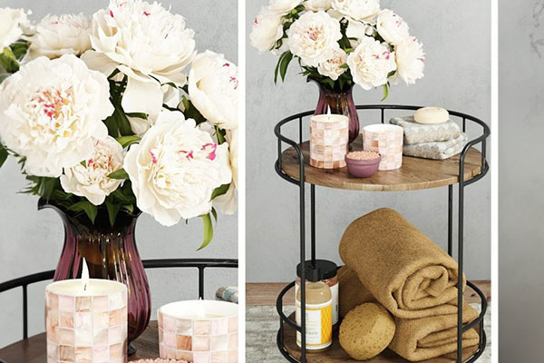 C4D模型-鲜花模型花瓶模型蜡烛模型C4D模型下载