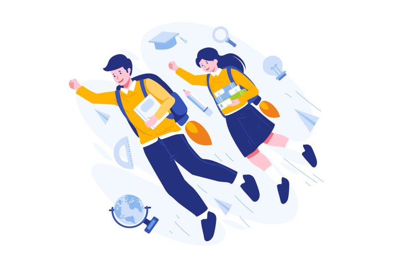 校园主题矢量插画素材 Back to School Illustration