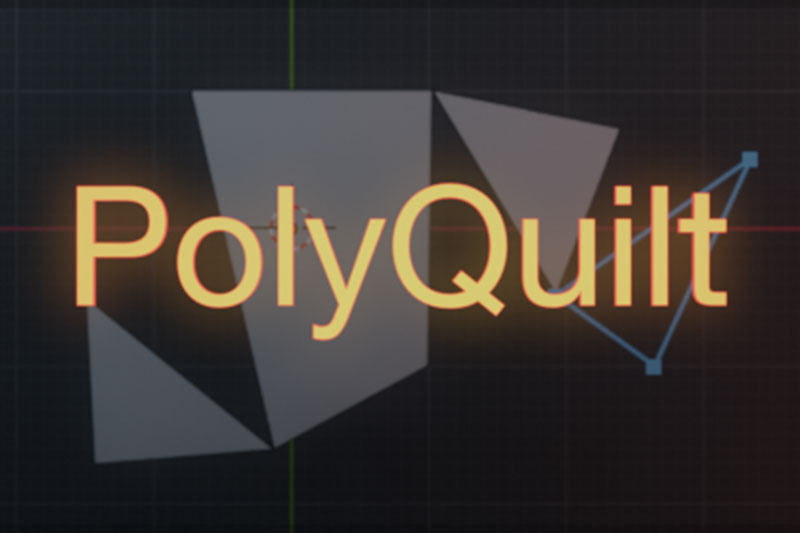 Blender插件-快捷多边形建模插件 PolyQuilt v1.3.1