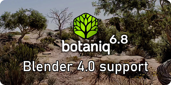 Blender插件-植物树木草地模型预设 Botaniq Tree And Grass Library v6.8.1