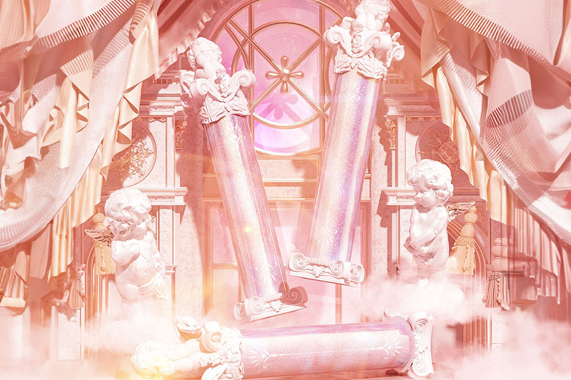 C4D工程-梦幻彩妆场景渲染工程产品场景C4D模型下载