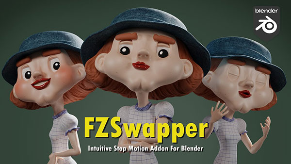 Blender插件-定格动画角色创建可替换的部件 FZSwapper v1.6