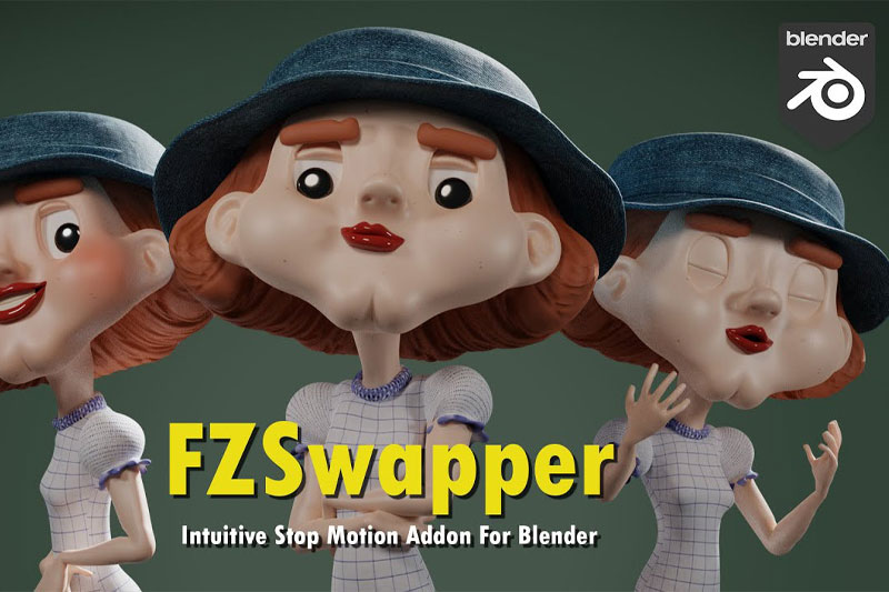 Blender插件-定格动画角色创建可替换的部件 FZSwapper v1.6