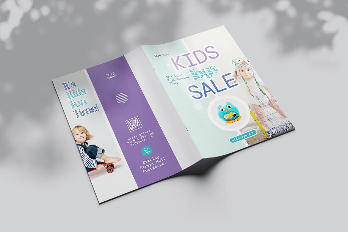 A5 玩具销售宣传册模板 A5 Toys Sale Brochure Template