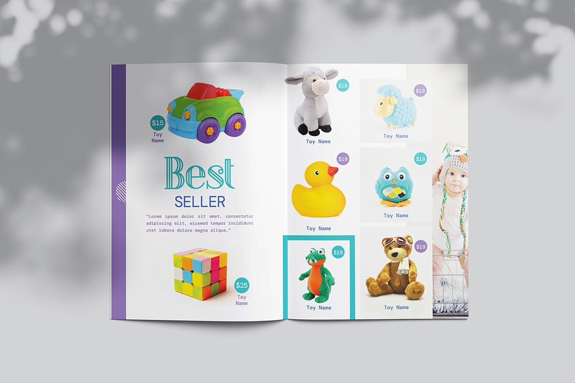 A5 玩具销售宣传册模板 A5 Toys Sale Brochure Template