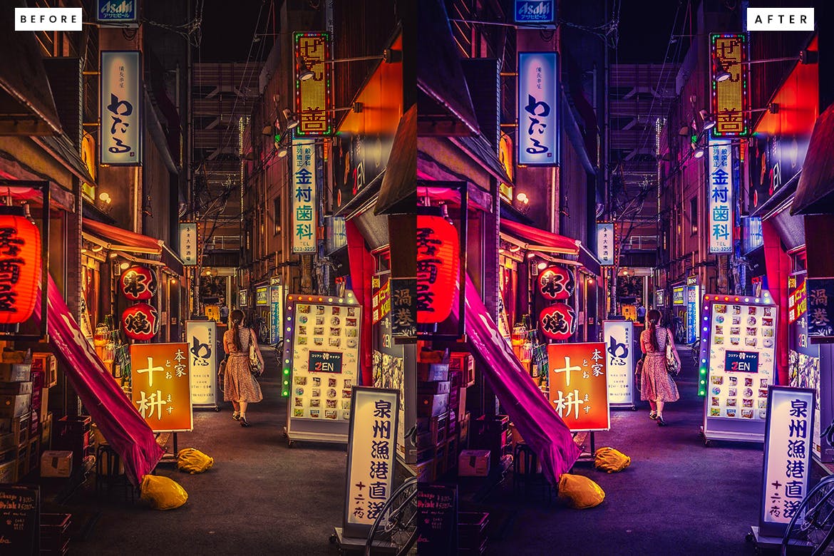 赛博朋克风格照片调色LR预设 Cyberpunk Lightroom Presets