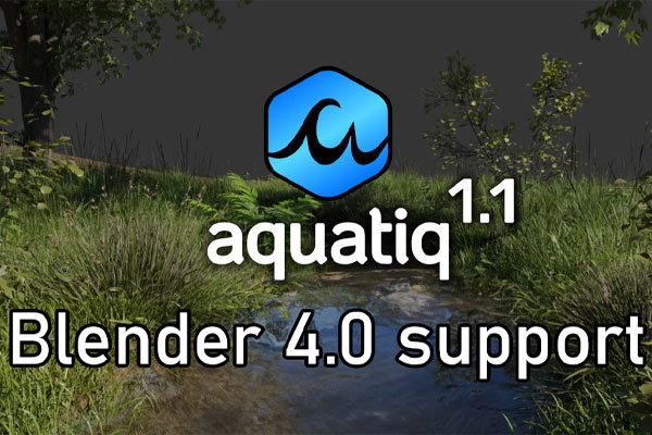 Blender插件-模拟喷泉大海瀑布水流效果 Water Library Aquatiq v1.1.3