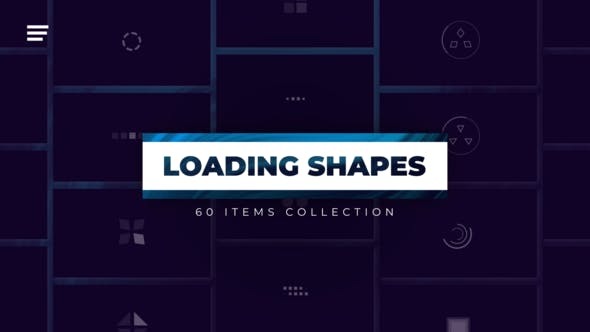 AE模板-60种创意网络数据读取加载图形动画 Loading Shapes